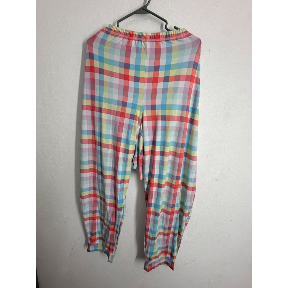 Secret Treasures Rainbow Plaid Pajama Pants 3X 22W-24W Plus Size Joggers